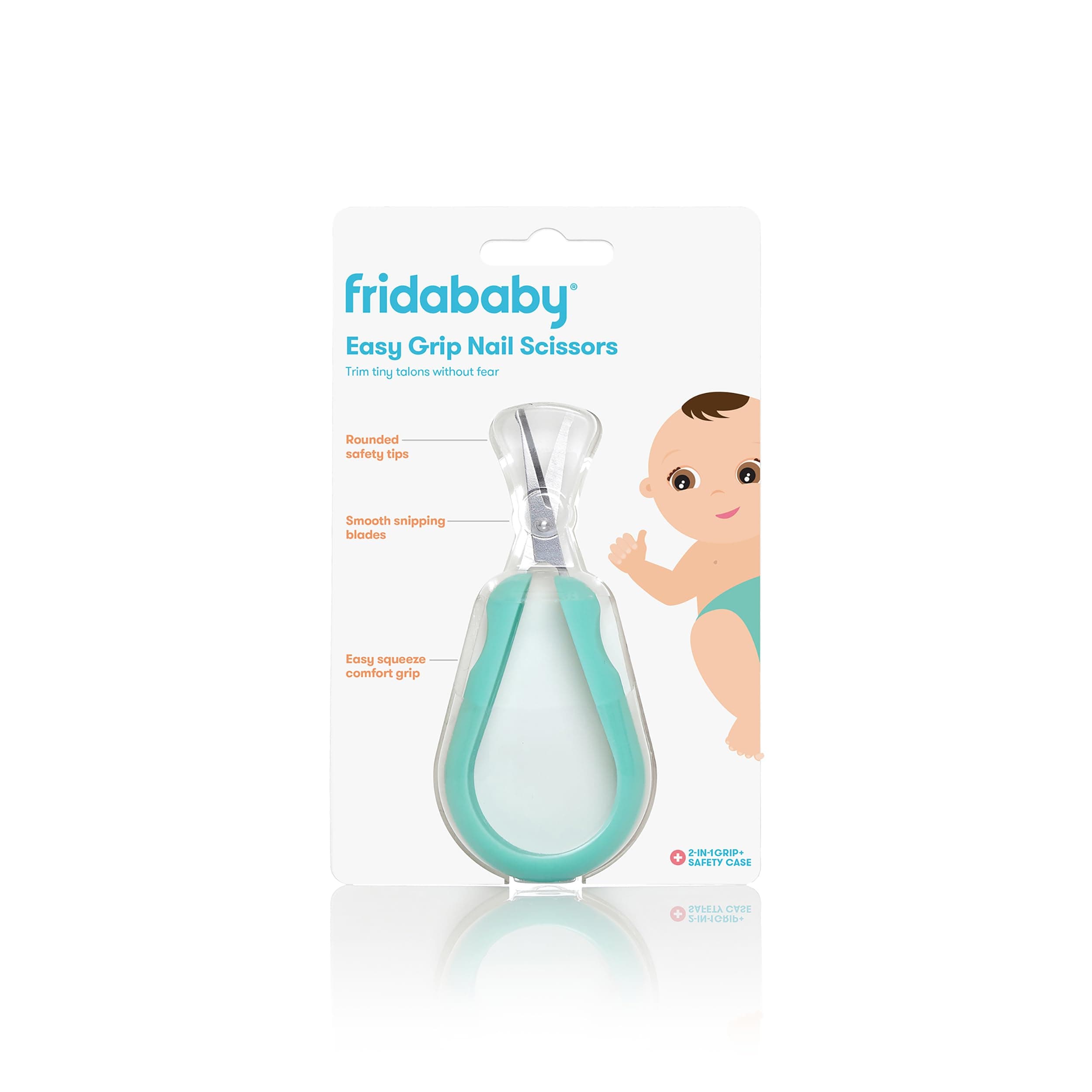 Easy Grip Nail Scissors | Grooming Essentials Safe for Infant Newborn Toddler Nails