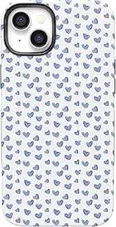 Casely iPhone 14 Case | Lovebug | Blue Hearts | Compatible with MagSafe | Bold Protective Design