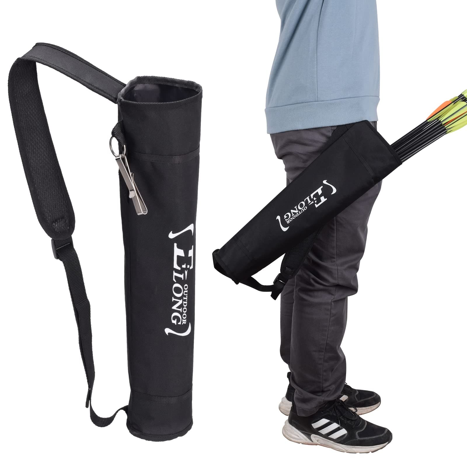 Archery Quiver Arrows Back Quivers Adjustable Waist Side Clip Holder Bag Carry Bags,for Youth Adults Target Practicing Outdoor