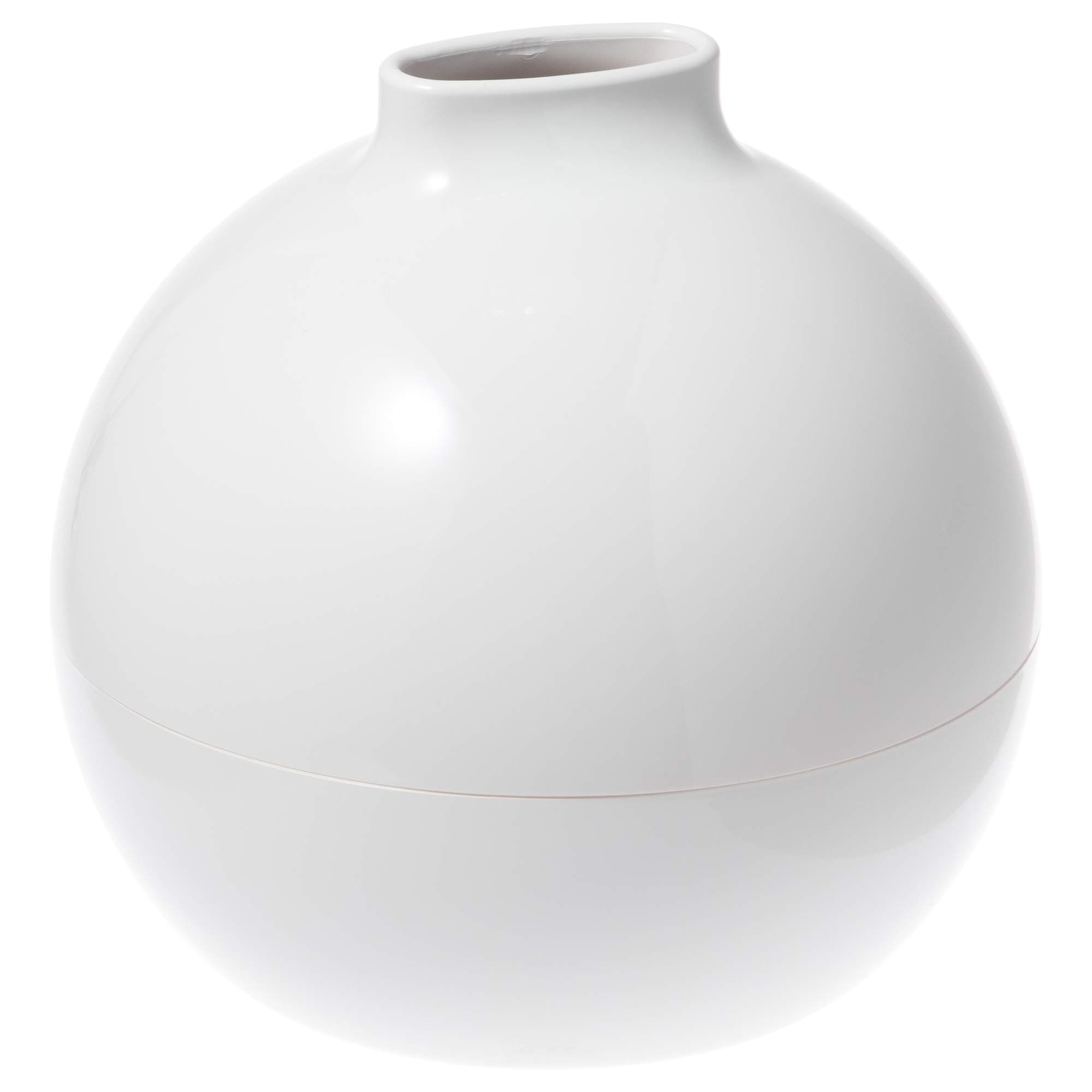 Ai Collection Paper Pot Tissue Case, Stylish and Cute, Paper Towel Holder, Toilet Paper Cover, Box, Tissue Compatible, Round, Glossy, White, Made in Japan, Diameter 6.7 x Height 6.8 inches (17 cm) x