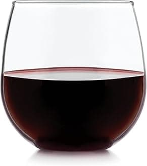 Libbey Stemless Red Wine Glasses, Set of 8