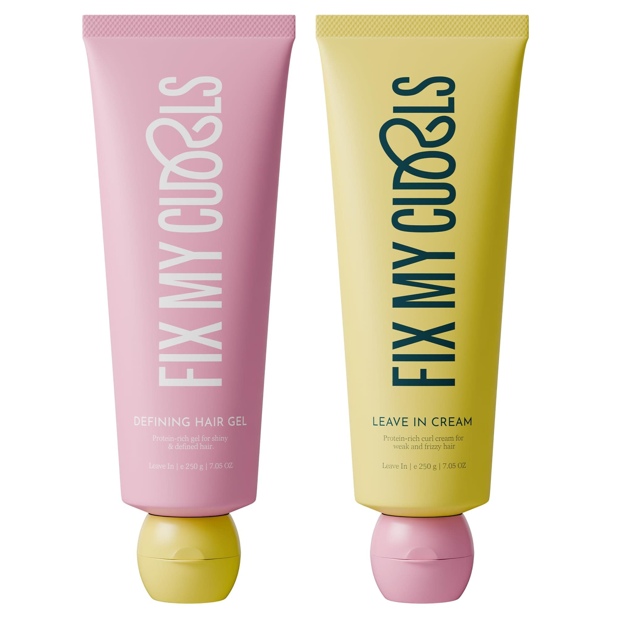 Fix My Curls Protein Styling Duo Curl Leave In Cream & Defining Gel For Curly, Wavy, Dry & Frizzy Hair | Protein Rich | Frizz Control | Hydrating, Lightweight & Silicone-Free Formula (250gm each)