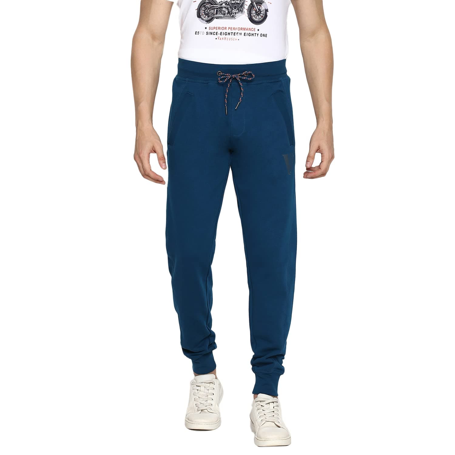 Van Heusen Men's Regular Fit Mid Rise Track Pant