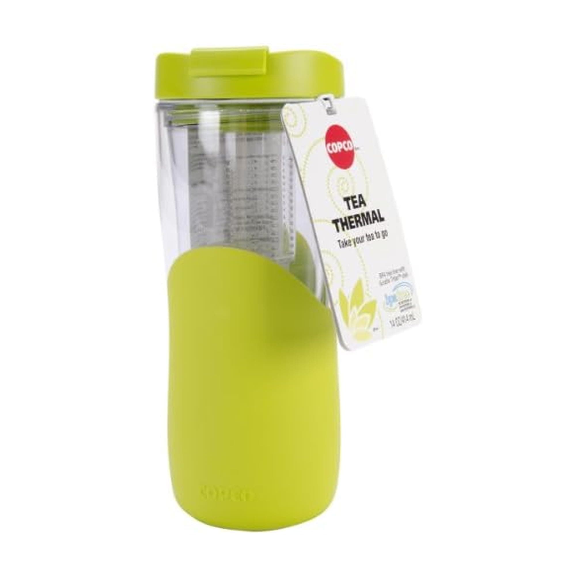 Copco Tea Thermal Double Wall Tumbler with Removable Infuser, 14 ounces, Green