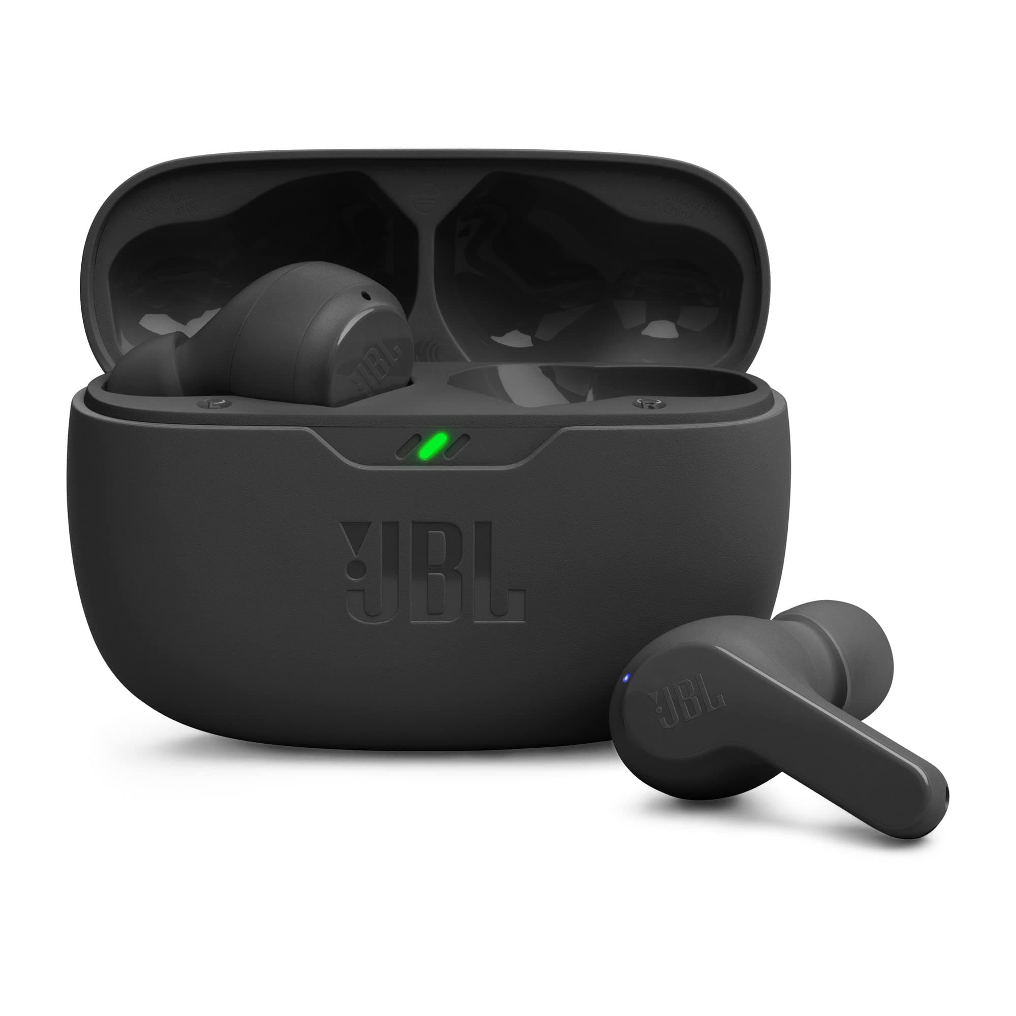 JBL Wave Beam True Wireless Earbuds, Deep Bass, Comfort Fit, 32H Battery, Smart Ambient, TalkThru, Hands-Free + VoiceAware, Water and Dust Resistant - Black, JBLWBEAMBLK