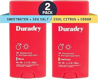 Clinical-Strength Antiperspirant Deodorant for Women and Men - Clean formula with Natural Ingredients, Odor, and Excessive Sweat protection for Armpits - Sweatwater + Sea Salt/Cool Citrus + Cedar