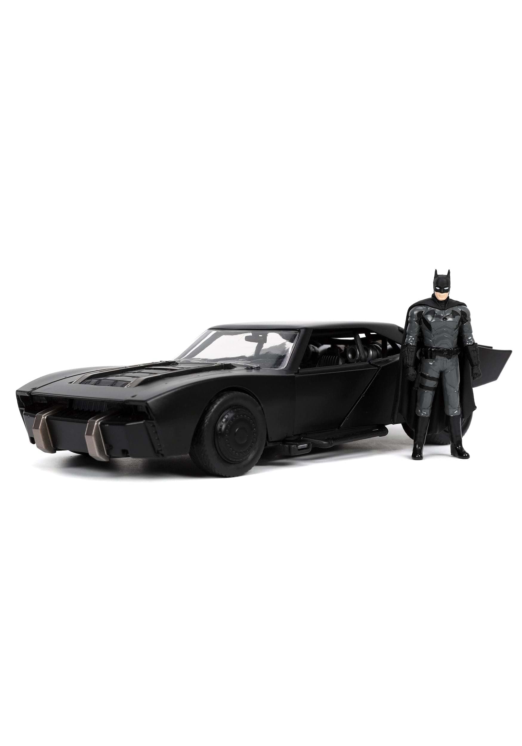 Jada Toys Comics 1:24 The Batman Batmobile Die-cast Car w/ 2.75" Batman Figure, Toys for Kids and Adults