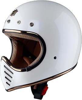 Royal H01 Full Face Motorcycle Helmet - Multi Size & Colors | Retro - Elegant - Unique Design | Classic Style for Adult Women - Men | DOT Approved