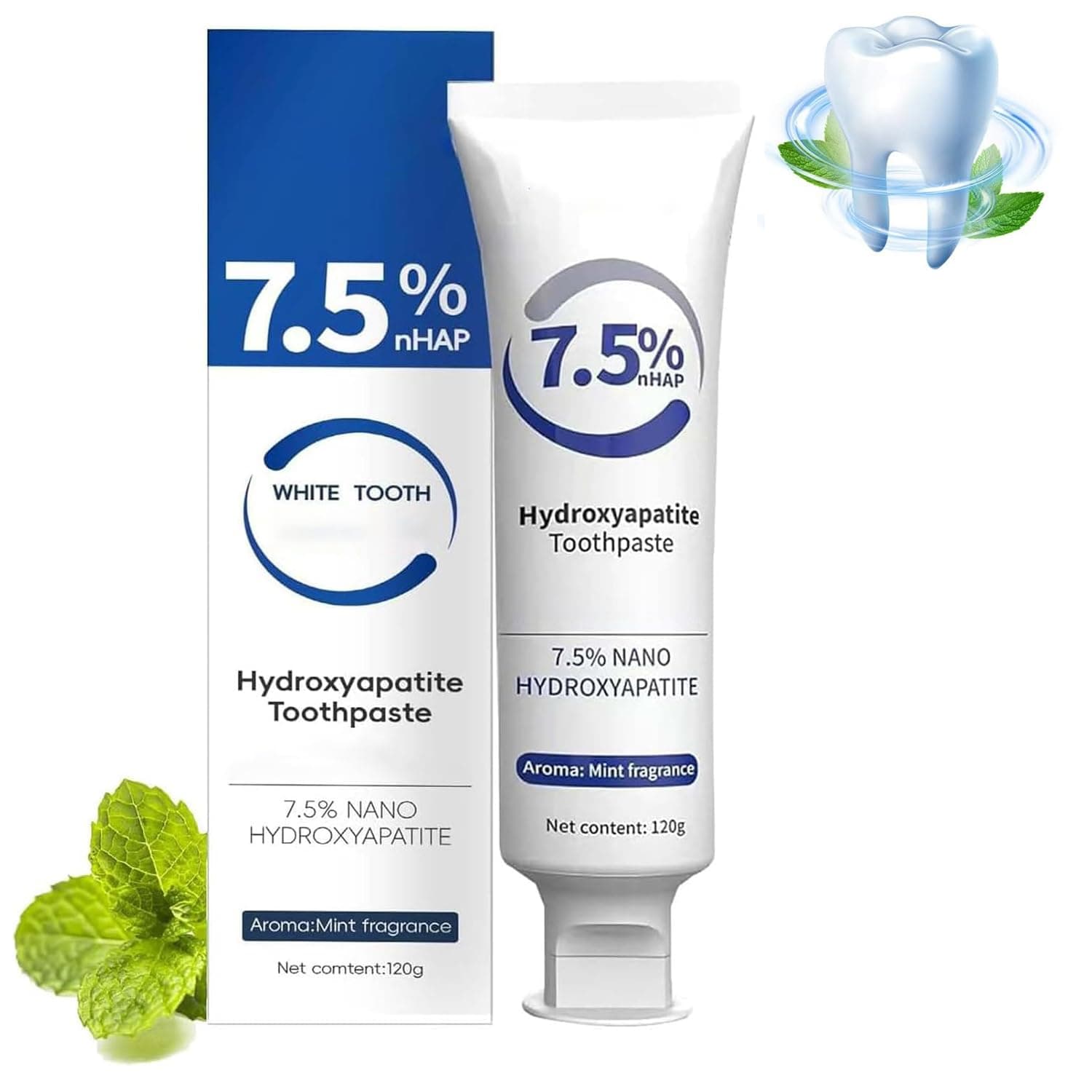 Hydroxyapatite Toothpastes for Enamel Protection and Tooth Strengthening,Hydroxyapatite Toothpaste,Gentle Mint,Fresh Breath,Fluoride-Free Formula (1PCS)