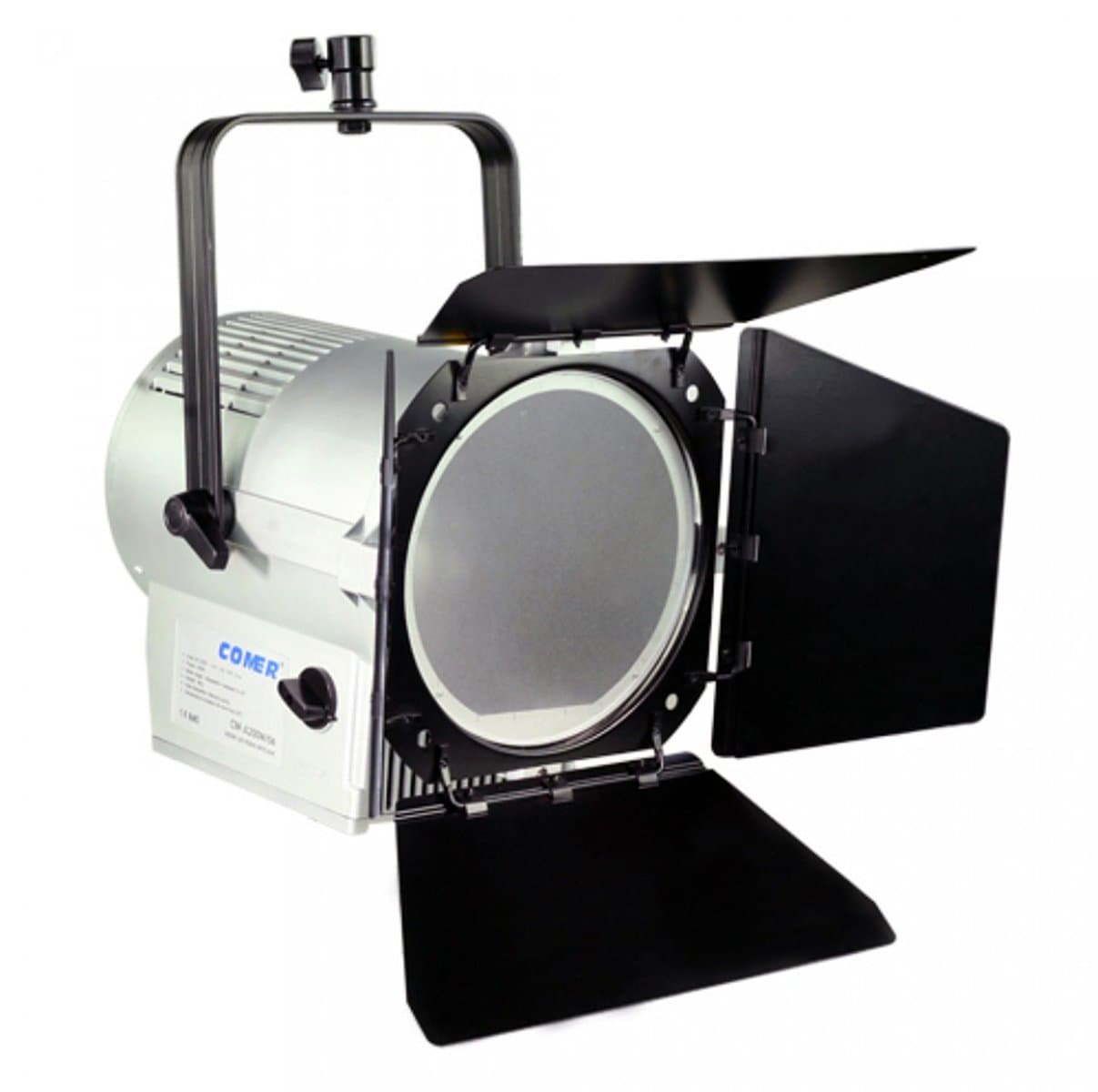 Comer High Powered 200W Digital LED Television Theatre Photography Studio Spotlight with CREE Chips, Fully Dimmable Daylight 5600K Color, DMX512 or Button Control, Natural Cooling Heat Sink