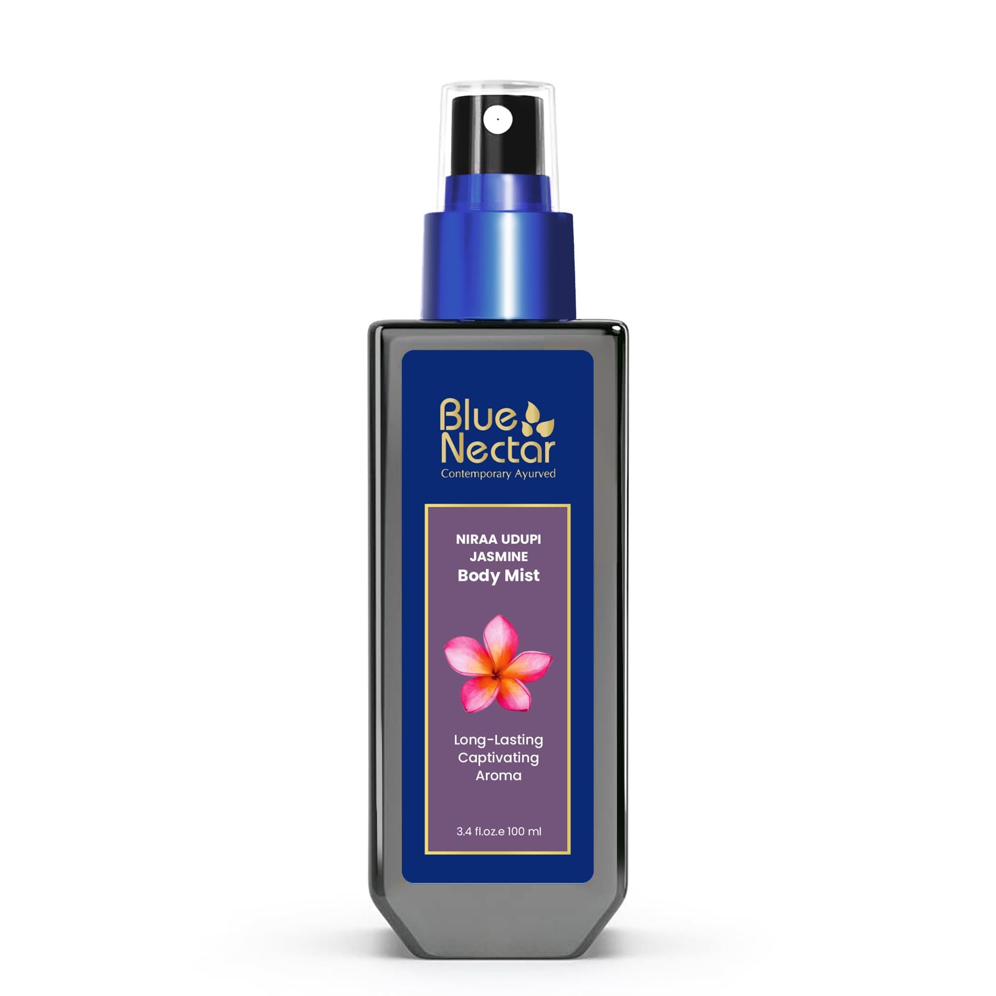 Blue Nectar Niraa Udupi Jasmine Body Mist for Long-Lasting Freshness and Relaxation (3.38 fl oz)