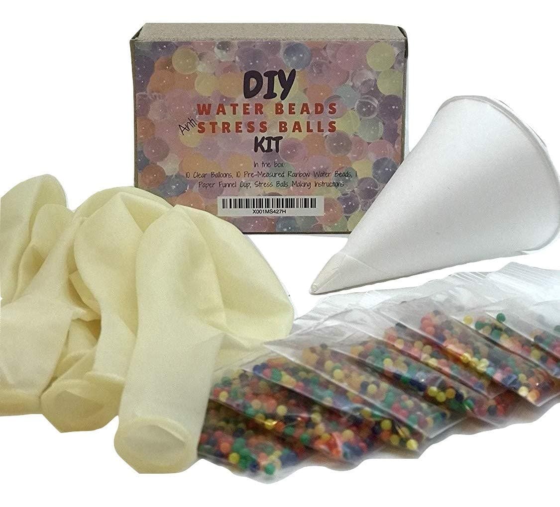 Ultimate Stress Ball Making Kit | Make 10 Satisfying Water Beads Stress Balls - DIY Birthday, Rainy Day, Sensory, Kids, Teens Activity