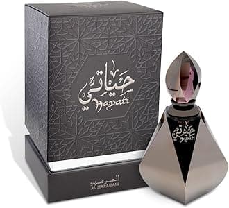 Hayati Concentrated Perfume Oil 12ml | Unisex Attar Fragrance | Musk, Amber, Sweet & Woody Notes | Long-Lasting Alcohol-Free Arabic Perfume Oil for Men & Women