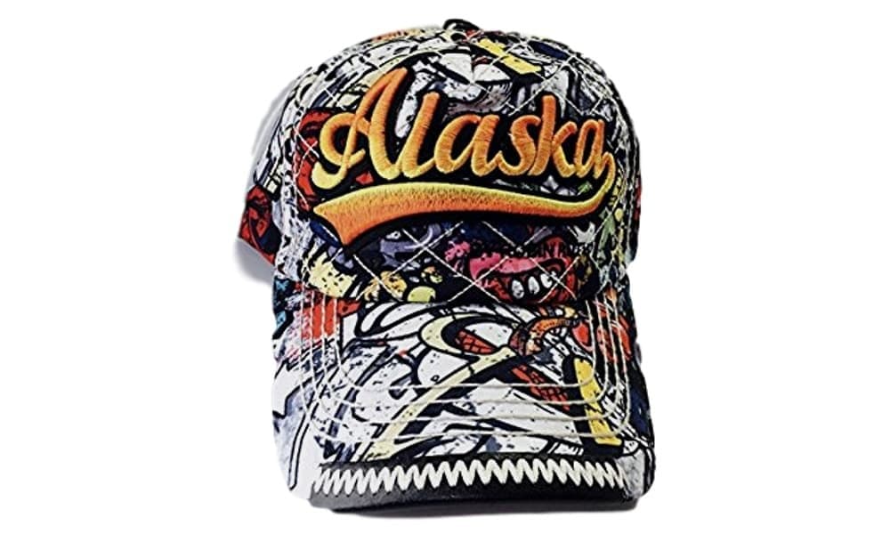 Robin Ruth Quality Vibrant Graffiti Alaska Ball Cap Dk Blue