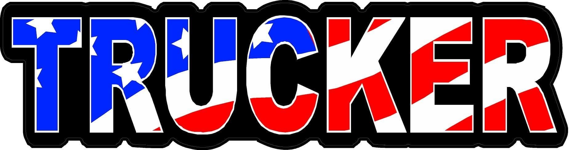 3 - Trucker US Flag Hard Hat/Helmet Stickers 1" x 2" H149