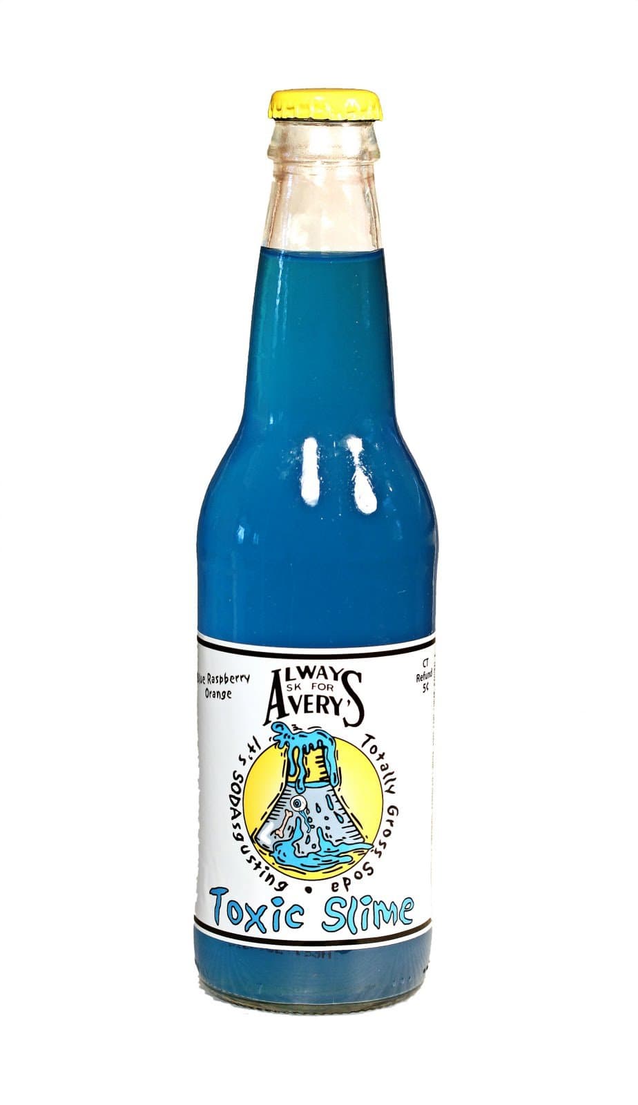 TOXIC SLIME SODA - by Avery's- Blue Raspberry Orange Flavor - (Pack of 6)