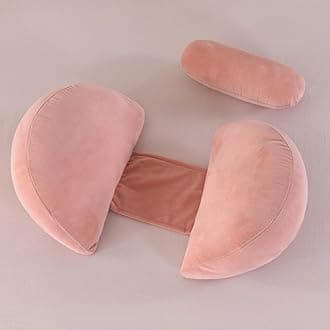 SHANNA Wedge Pregnancy Pillow for Sleeping, Maternity Body Support Pillow for Back, Hips, Belly, Legs, Adjustable Soft Comfort Pregnancy Pillow, Removable Pillow Cover(Pink)