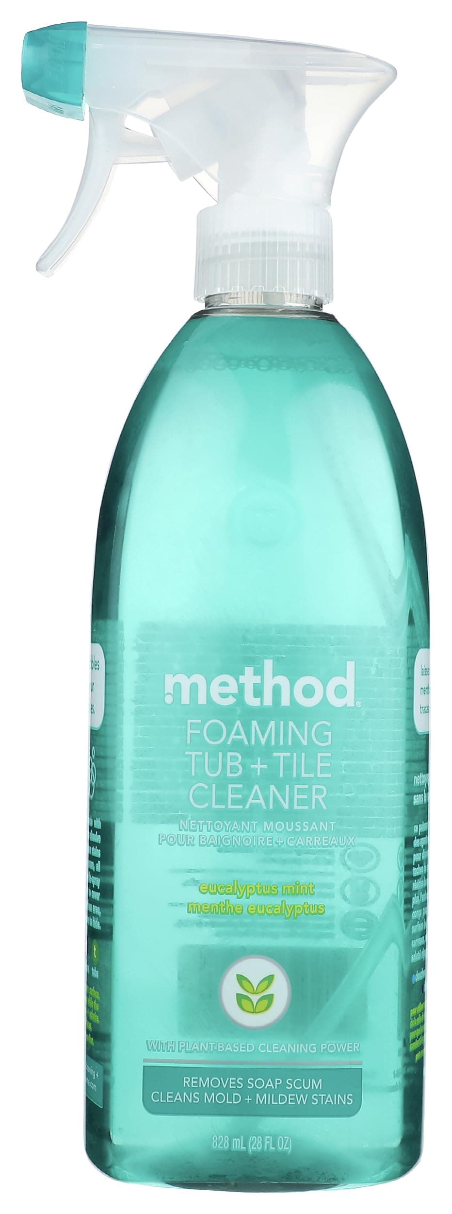 Method Foaming TUB+TILE CLEANER, Eucalyptus Mint, 28 Ounce, 1 pack, Packaging May Vary