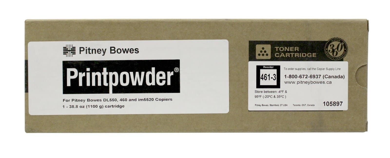 NEW Imagistics OEM Toner 461-3 (1 Bottle) (Copier) by Imagistics/Pitney Bowes