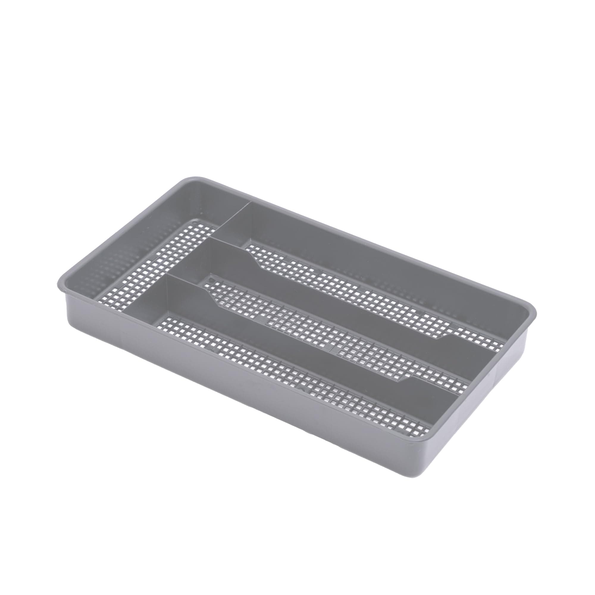 Dial Industries, Inc. Small Cutlery, Utensil, Silverware Kitchen Drawer Organizer Tray, Grey