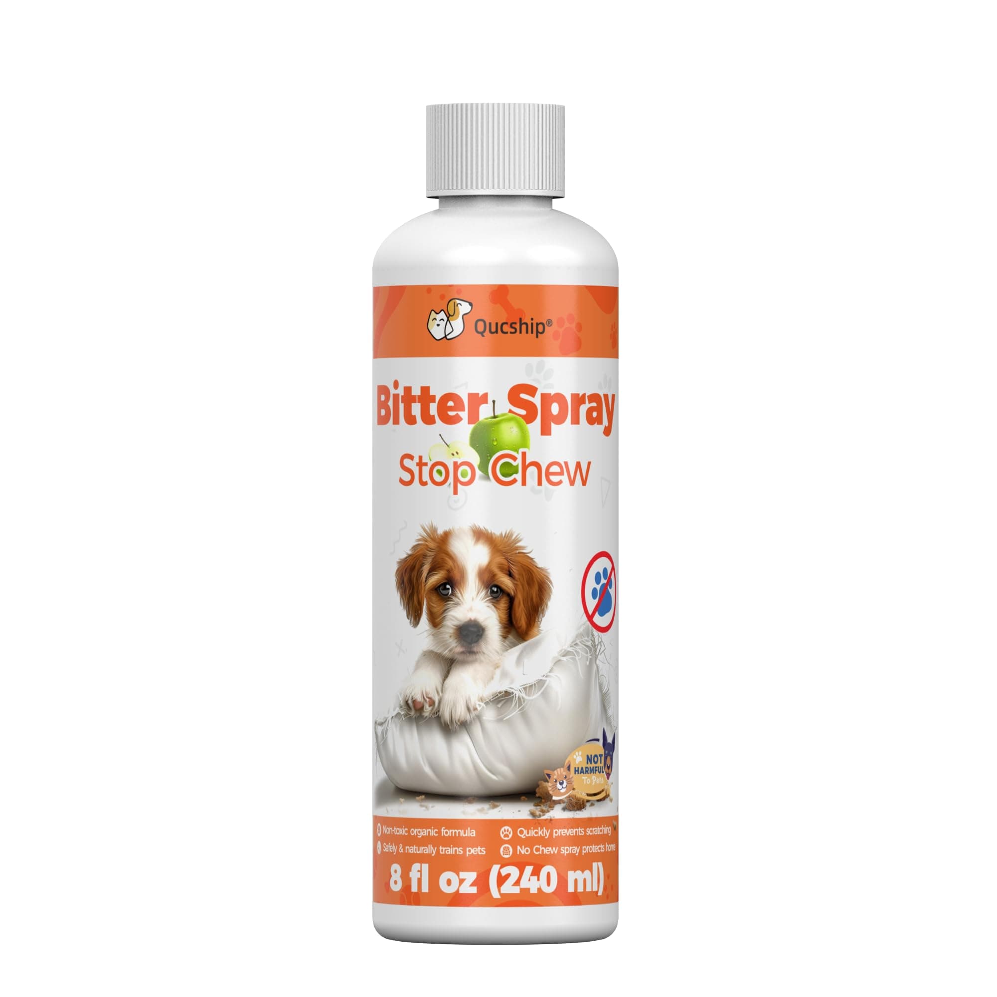 QucshipBitters for Dogs - Powerful Chew Deterrent - 8 oz Bottle