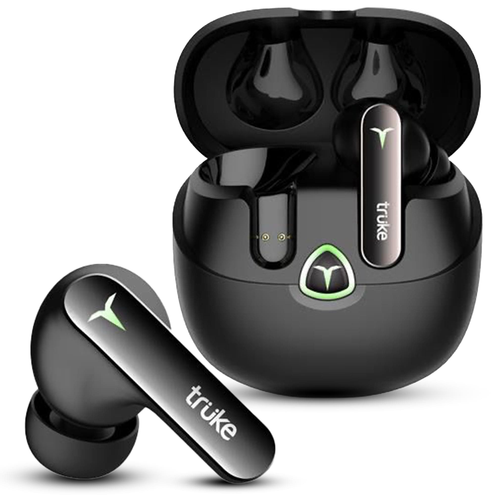 New Launch BTG Flex True Wireless in Ear Earbuds, Dual Pairing Ear Buds, 40ms Low Latency Gaming Mode, 60H Playtime Fast Charging, HiFi DSP Sound, Quad-Mic ENC, 13mm Driver,Bluetooth 5.4(Black)