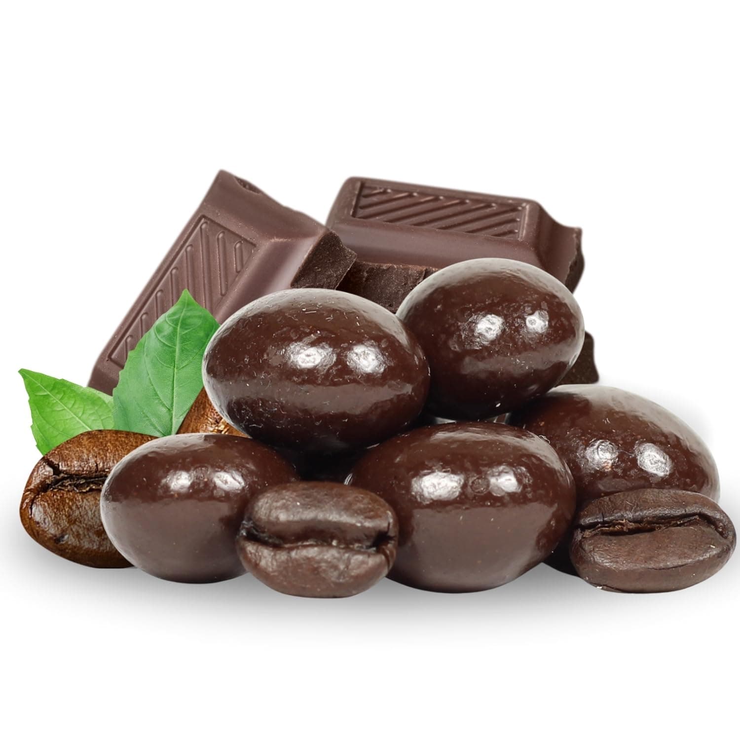 Dark Chocolate Covered Espresso Beans - by It's Delish, 1 Lb Bag | Coffee Lovers Snack | Gourmet Chocolates Candy Snacks | Made in USA, Vegan, Kosher