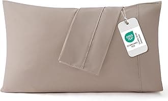 Bedsure King Size Pillow Cases Set of 2 - Khaki Brushed Microfiber Pillowcases 2 Pack, Super Soft Pillow Case Cover with Envelope Closure for Kids, Wrinkle, Fade Resistant, 20x36 Inches