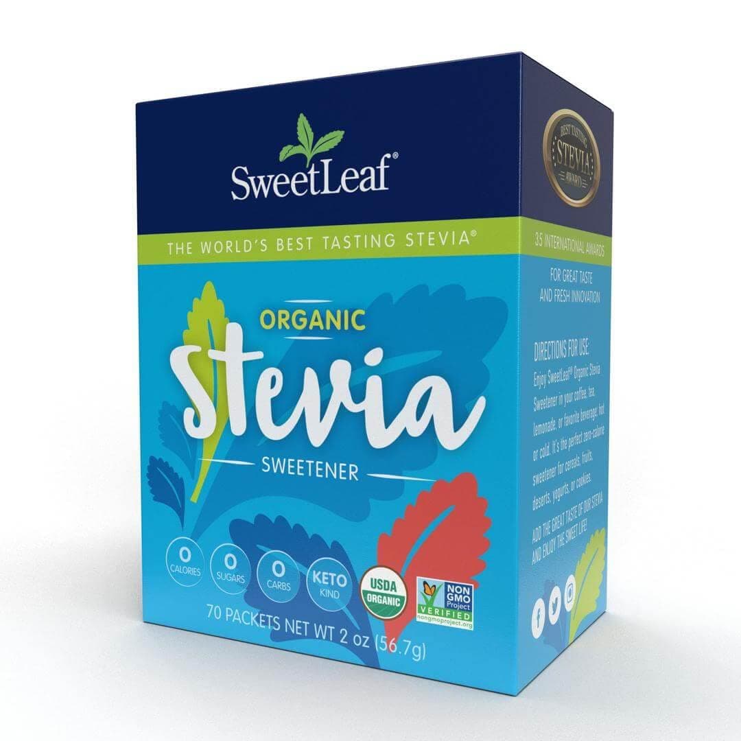 Organic Stevia Powder Packets - Zero Calorie Sweetener with Stevia Leaf Extract, No Artificial Sweetener Additive, Sugar Free, Keto Friendly, Non GMO, Gluten Free - 70 Packets (Pack of 1)