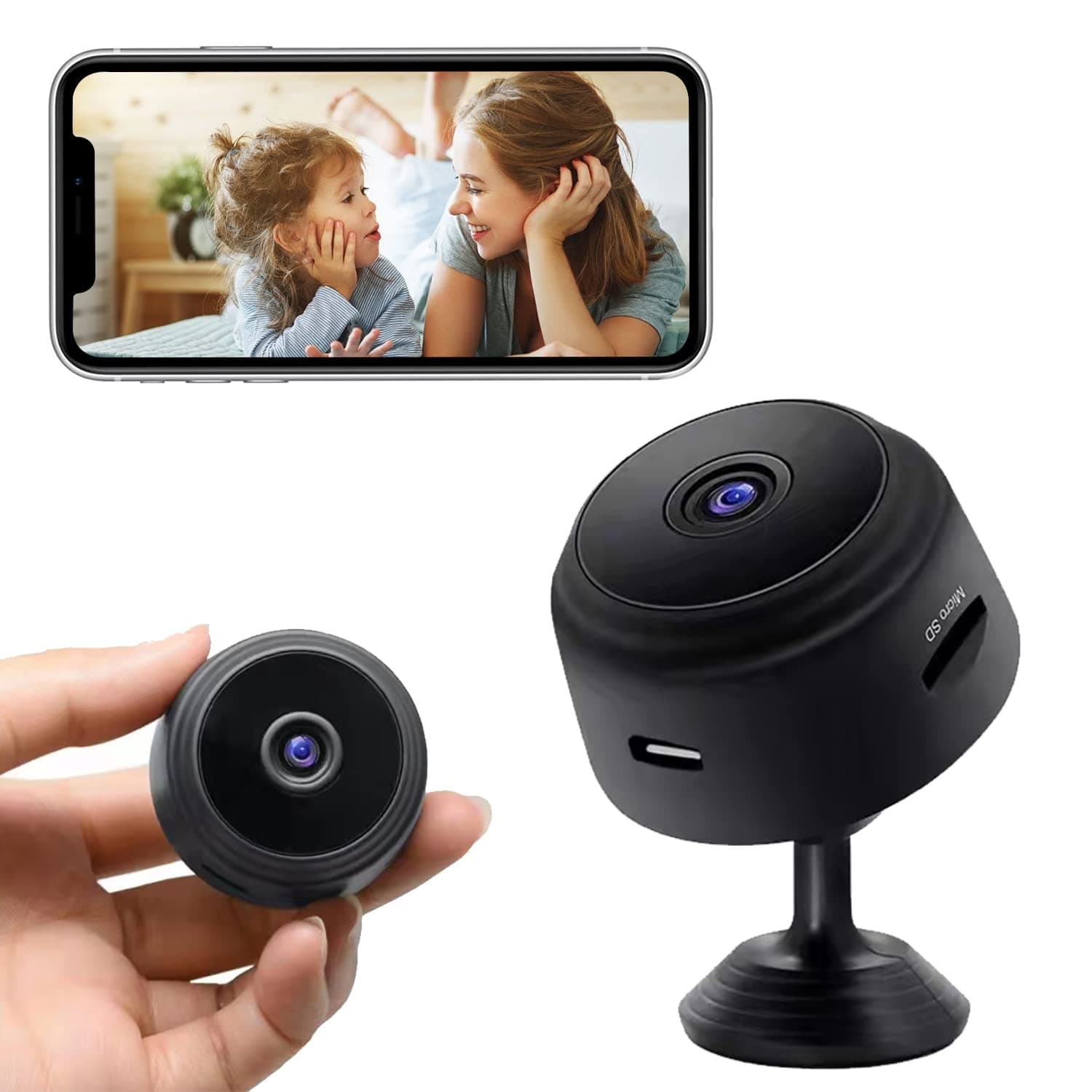 2022 Hidden Camera Detector - 1080P WiFi Camera for Home Office Security, Indoor Camera with Motion Detection Night Vision,Car Cameras for Surveillance