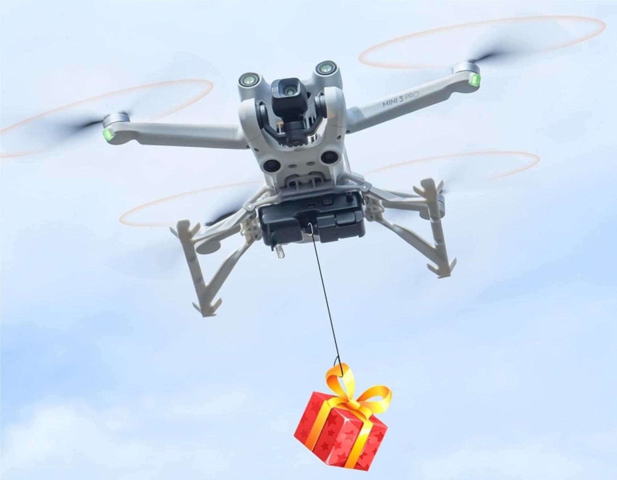 CAREflection Landing Gear + payload System for DJI Mini 3 / DJI Mavic Mini 3 Pro Drone Air-dropping system :Payload/Delivery/Transport Release Wedding Flowers/Fishing Line Bait Ring Thrower release