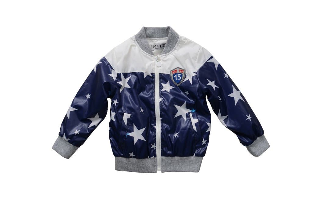 TOK TIC Little Boys' Spring Star Print Jacket Clothes Long Sleeve Coat
