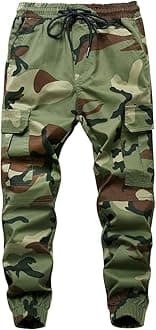 LOKTARCBoys' Pull-On Slim Fit Camo Cargo Jogger Pants