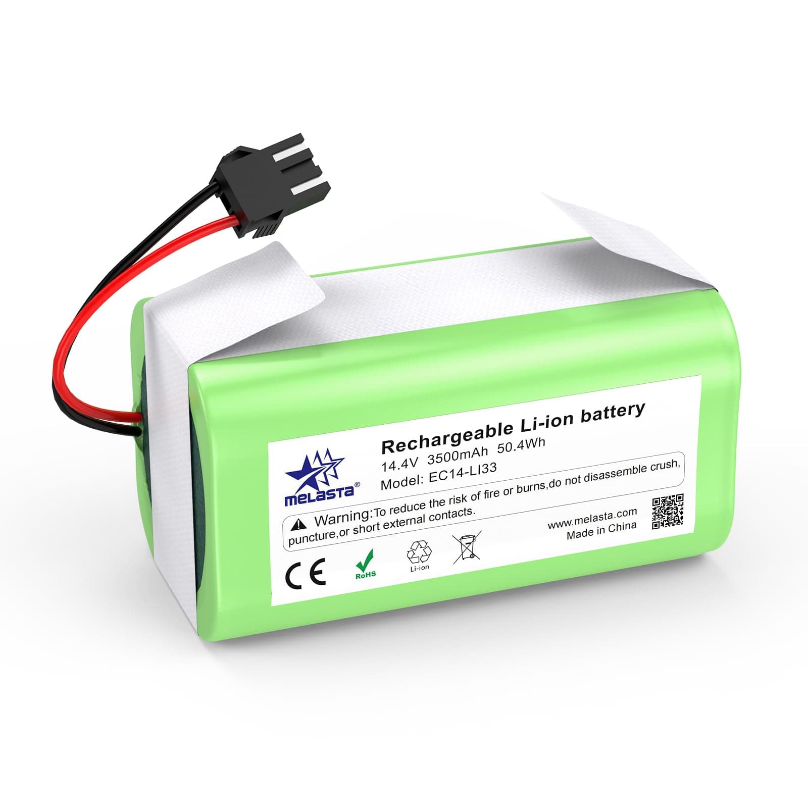 14.4V 3500mAh Replacement Battery for Eufy RoboVac 11 11S 11S MAX 30 30C 30C Max, 15C 15C MAX 12 15T 35C, Ecovacs Deebot N79S N79 DN622, Conga 990 950 1090, Shark RV700 RV720 RV750 RV755