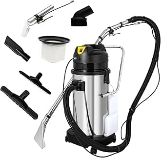 Commercial Carpet Cleaning Machine, 3 in 1 Carpet Extractor Carpet Spraying Floor Brush Cleaner Extractor Vacuum Washing Machine for Car Detailing (40L/11Gal)