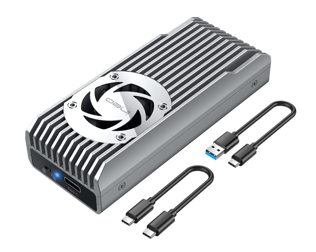 ineo M.2 NVMe SSD Enclosure Built-in Cooling Fan [C2598-NVMe series] (10Gbps)