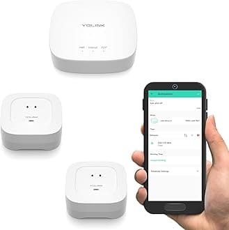 Water Leak Starter Kit: Hub + 2 Leak Sensor 4 (105 dB Siren), LoRa Long-Range, App/SMS/Email Alerts, D2D Offline, 2 AAA Up to 5-Year Battery, Compatible with Alexa/IFTTT/Home Assistant