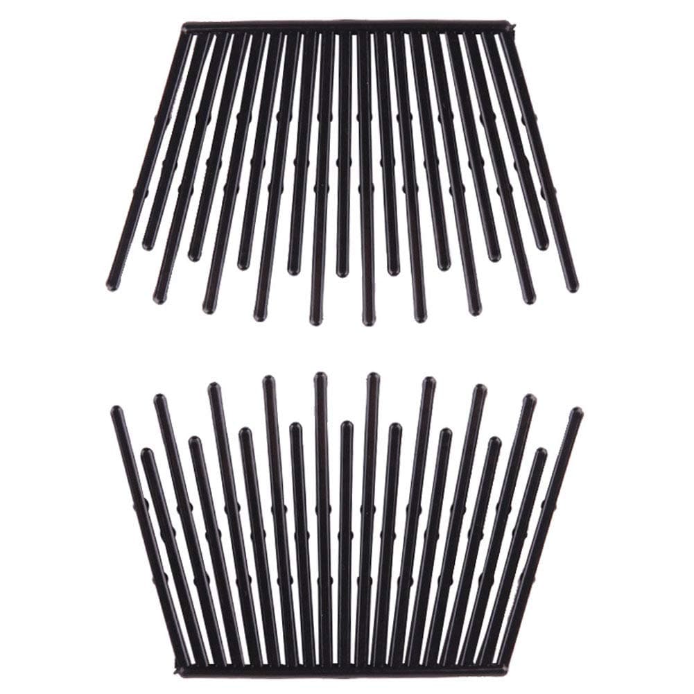6 Pairs Interlocking Combs - Double Side Comb Hair Jaw Clamps Clips Ponytail Holder Styling Accessories for Women Ladies Girls (Black)