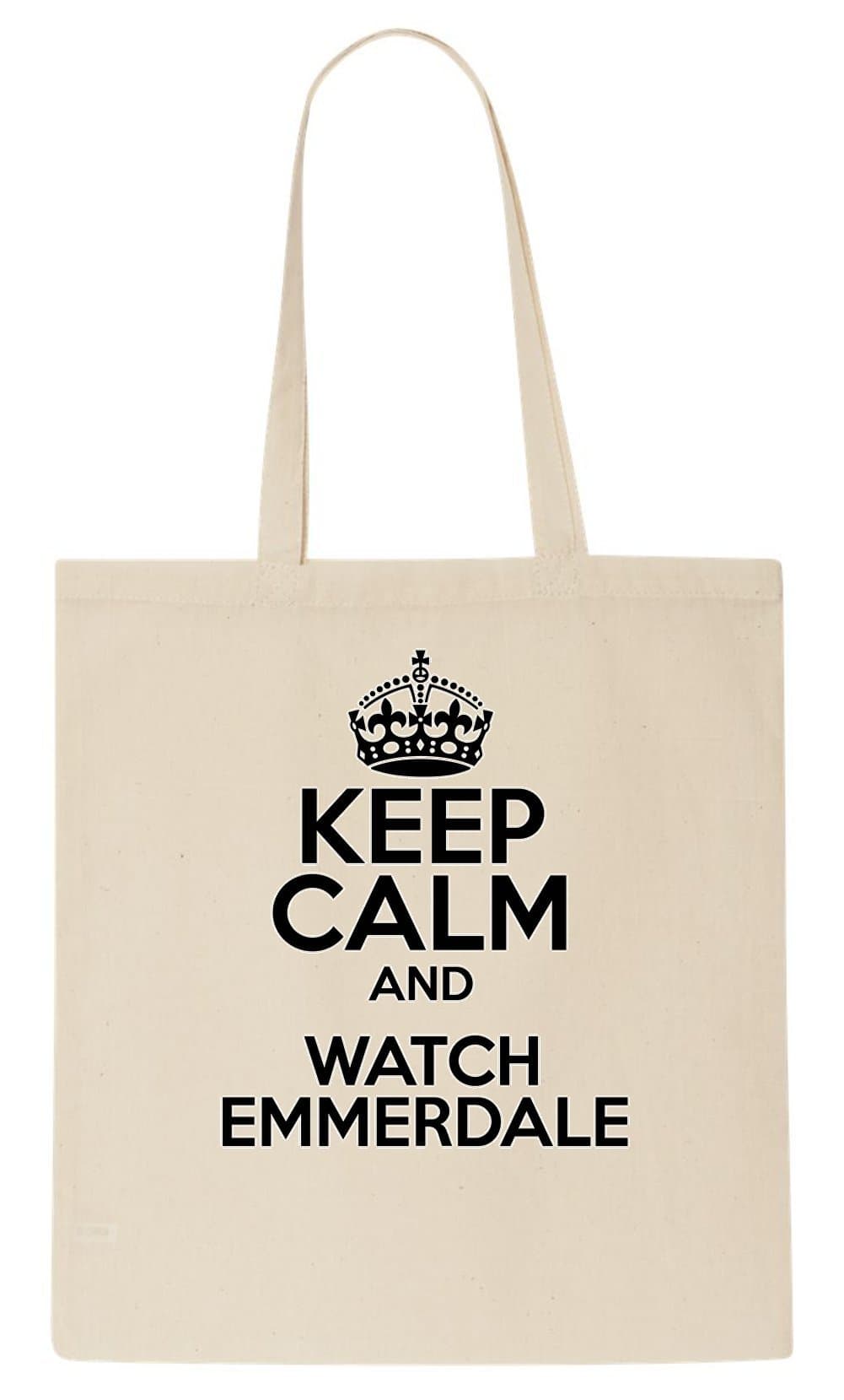 Keep Calm AND WATCH EMMERDALE Tote Bag