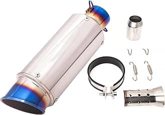DREAPATS Universal Slip on Modified Exhaust Mufflers with Silencers Compatible with Motorcycle Grom ATV Dirt Bike Street Bike Scooter Pipe Diameter 38mm-51mm Exhaust,Electroplated Blue