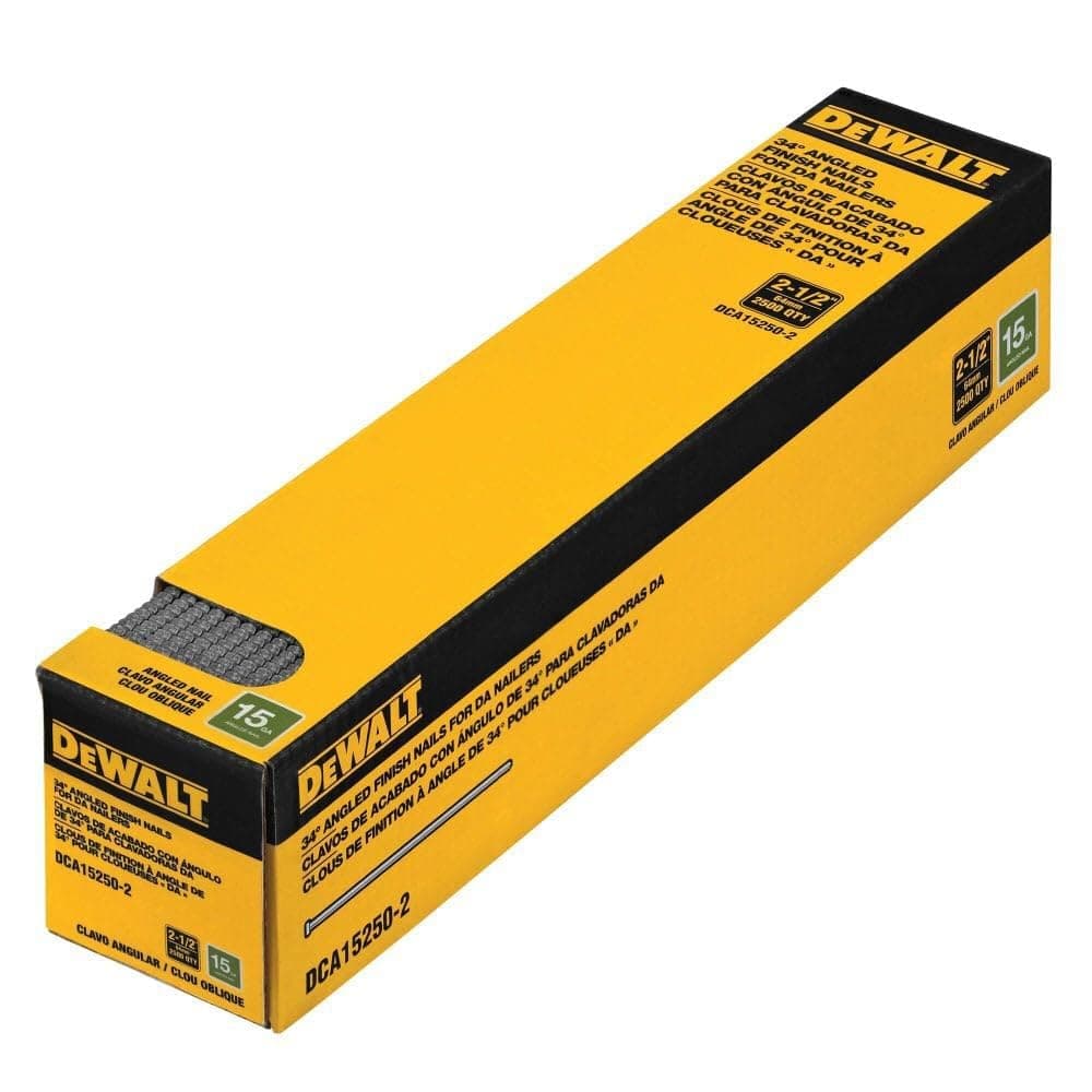 DEWALT Nail Finish 15ga 2-1/2 Angl