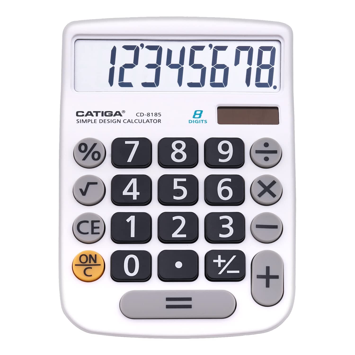 CATIGA CD-8185 Office and Home Style Calculator – 8-Digit LCD Display – Suitable for Desk and On The Move use. (White)