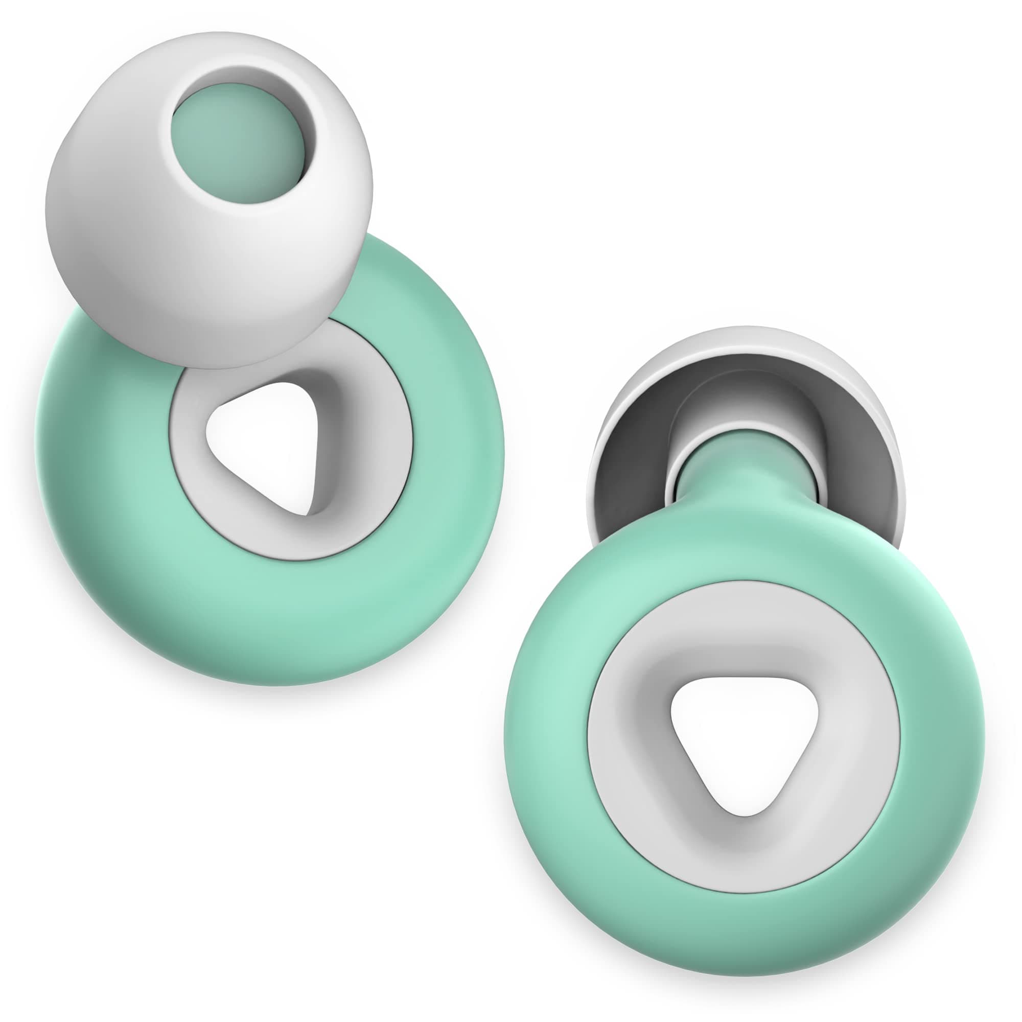 Ear Plugs for Sleeping Noise Cancelling – Super Soft, Reusable Hearing Protection in Flexible Silicone, Noise Cancelling Earbuds for Sleep - 6 Ear Tips in S/M/L – 25dB Noise Cancelling Green