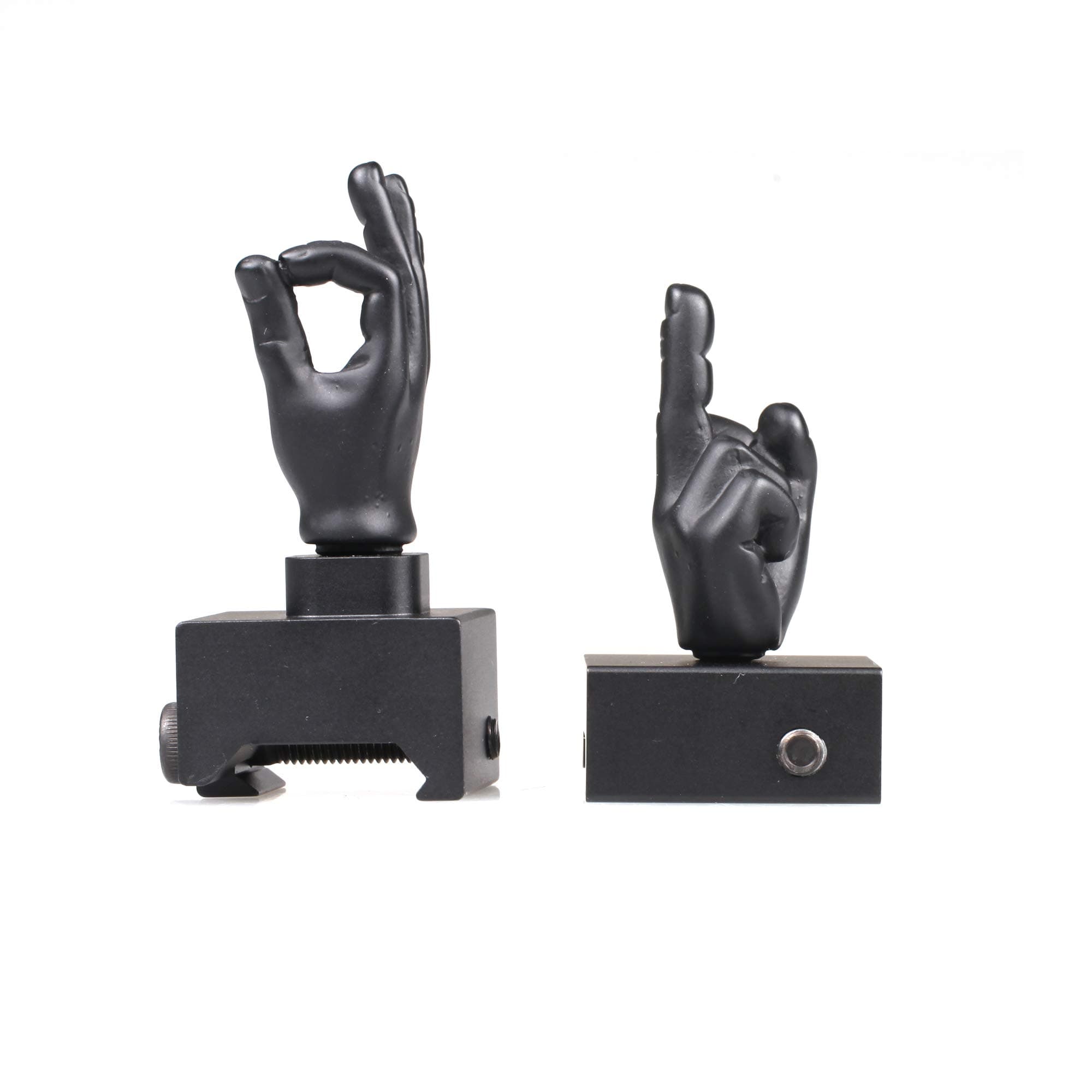 Stinger Novelty Finger Sight Set, Front and Rear Iron Sight Set, Fit Picatinny Rail and Weaver, Straight 90 Degree