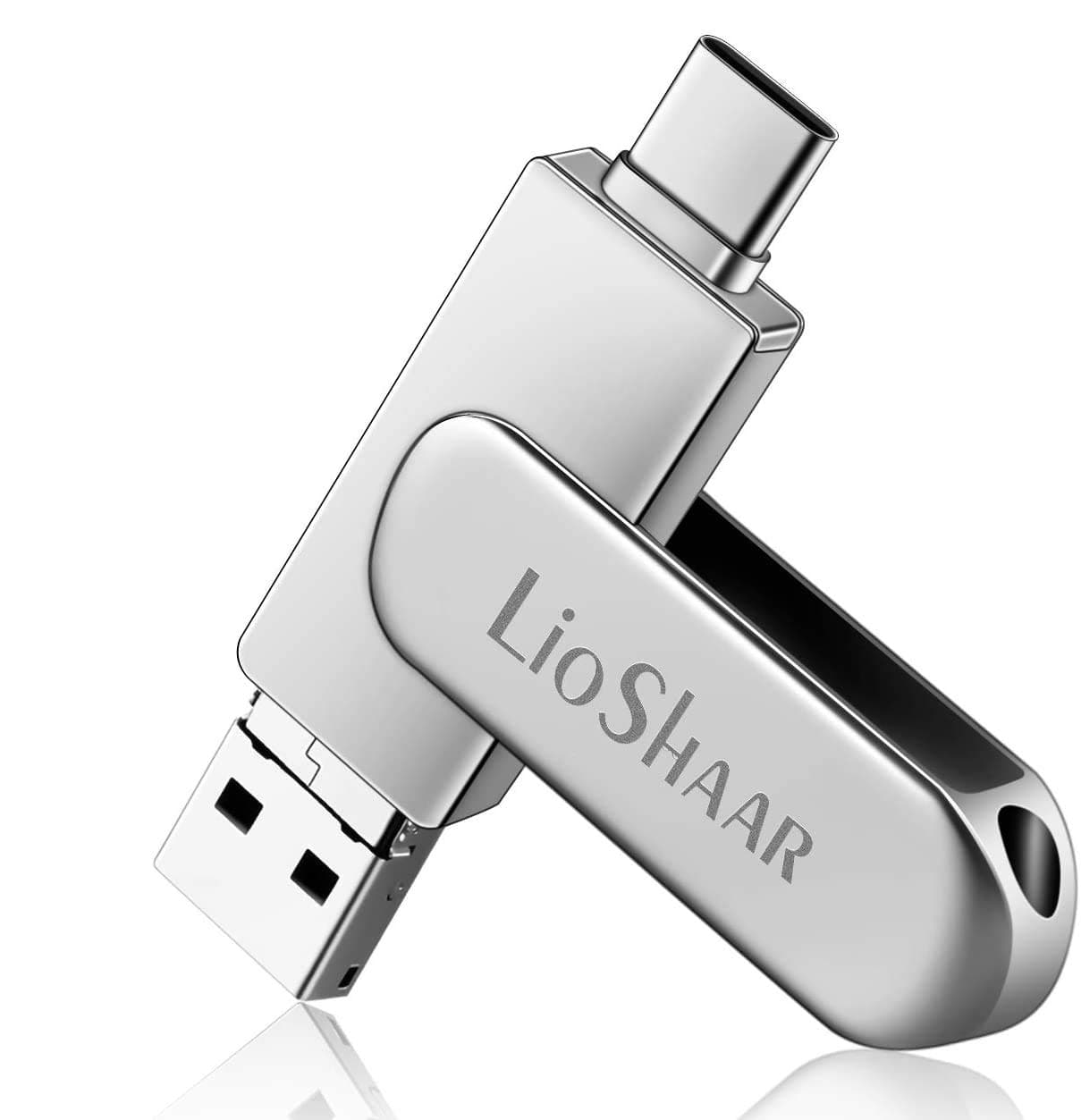 USB Flash Drive 32GB Lio SHAAR Type-C Flash Drive 32GB USB 3.0 USB C Memory Stick 32GB Micro USB USB C Stick 3.0 3 in 1 Flash Drive with Keyring for Samsung Huawei OnePlus PC Android
