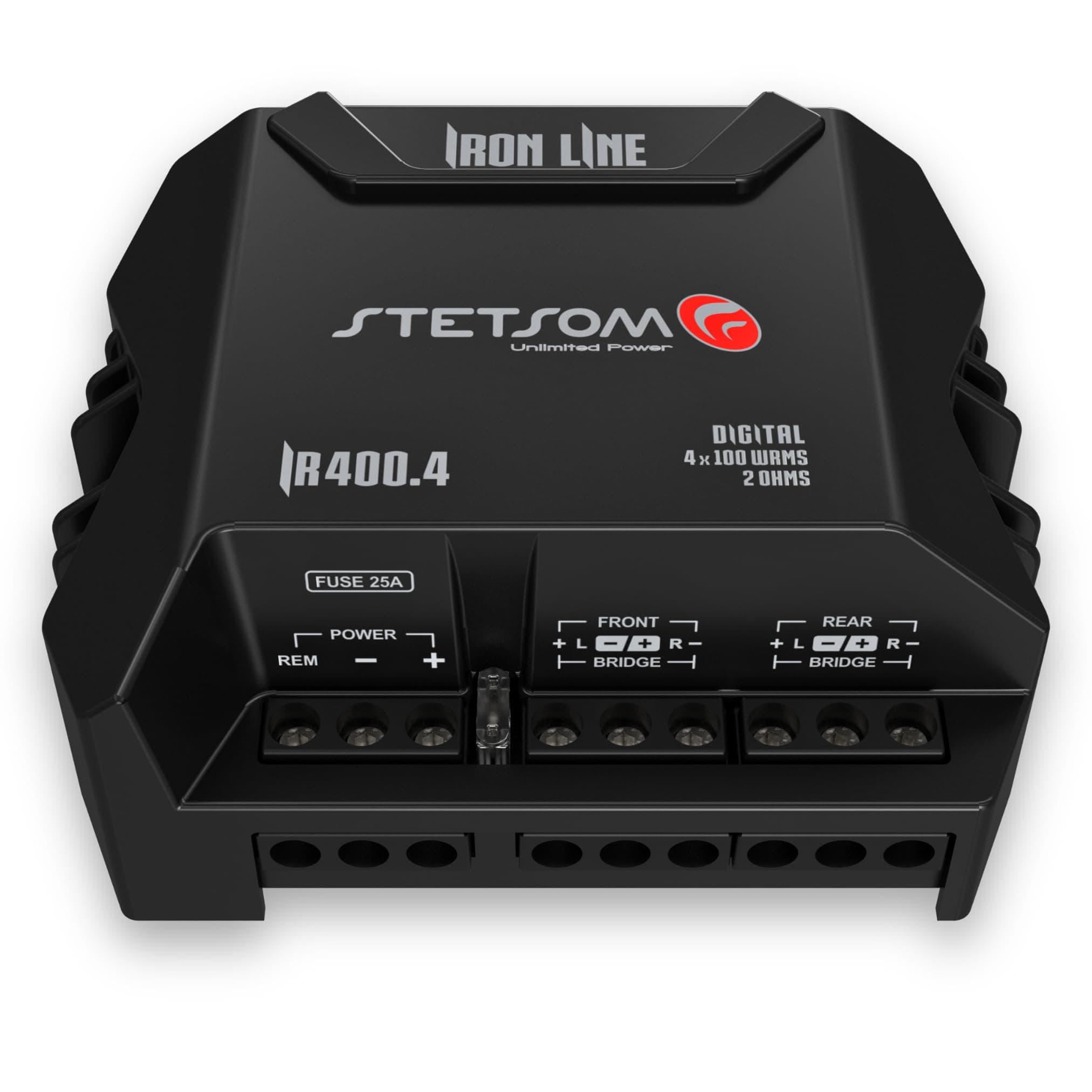 STETSOM IR400.4 2 ohms - Iron Line Car Audio 400W Compact Amplifier 4 channel