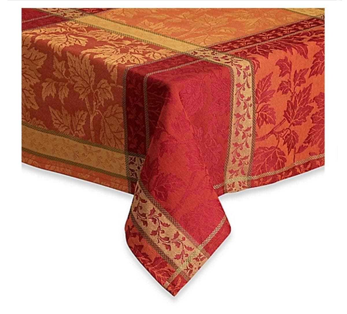 Bardwil Linens MONTVALE 52" x 70" Oblong Tablecloth, Rust/Copper