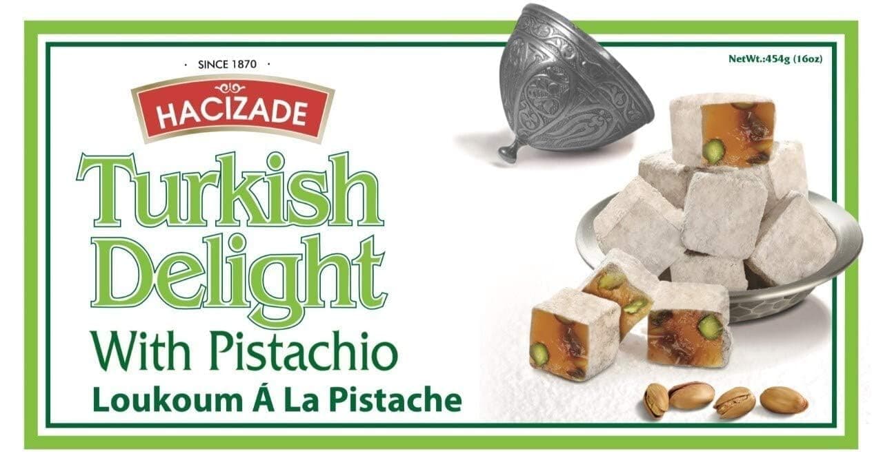 Turkish Delight Candy with Pistachio, 16 Ounce