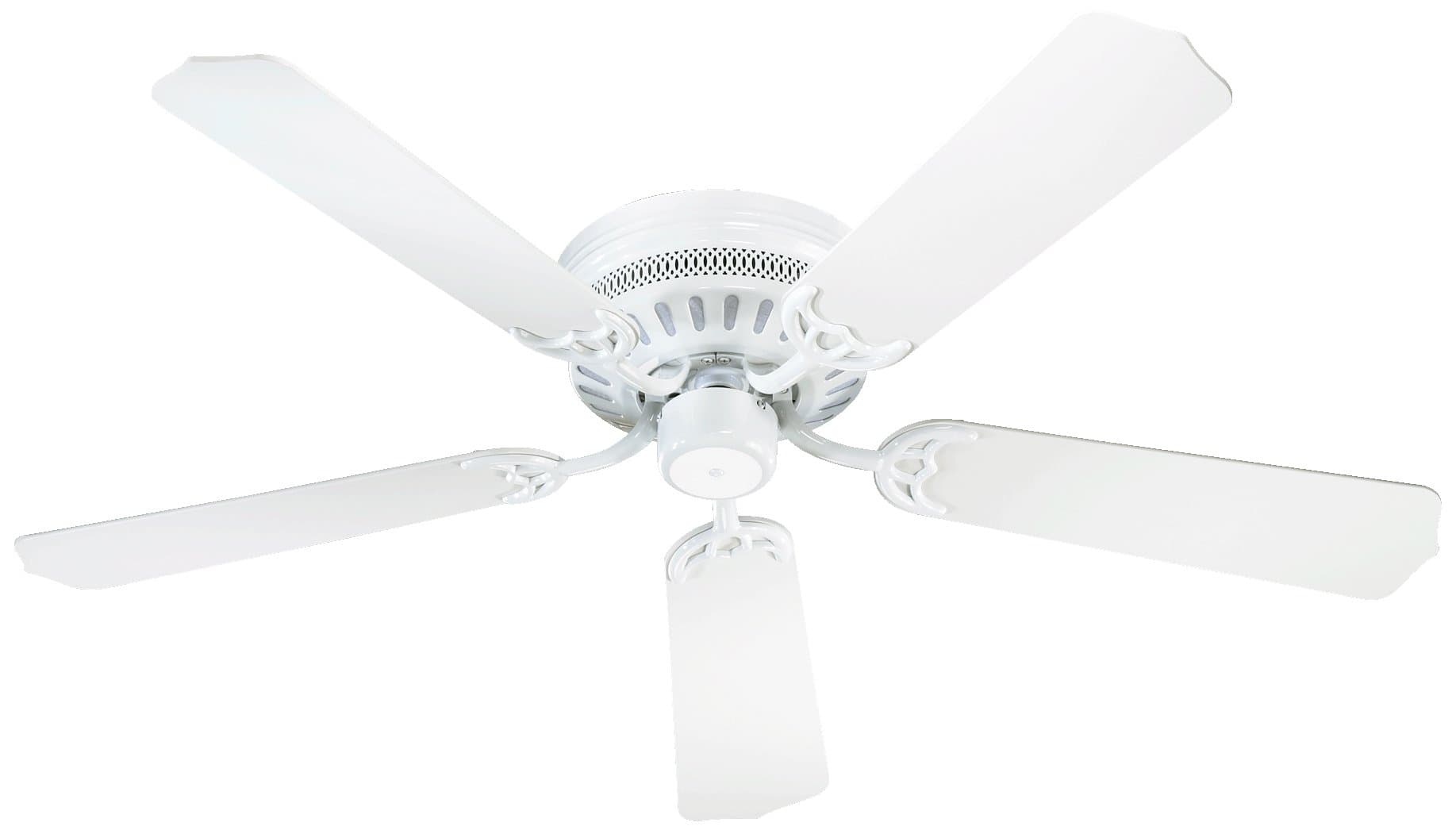 QuorumInternational 11425-6 I Customer Hugger 42 Inch Five Blade Ceiling Fan I White Finish I Traditional Style I Light Fixture Adaptable I