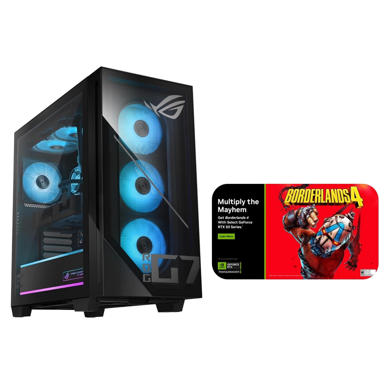 [2025] ASUS ROG G700 (G700TF-DS774Ti) Gaming Desktop PC: Intel Core Ultra 7 265F, 64GB DDR5 RAM, 2X 2TB NVMe SSD, NVIDIA GeForce RTX 5070Ti, Windows 11